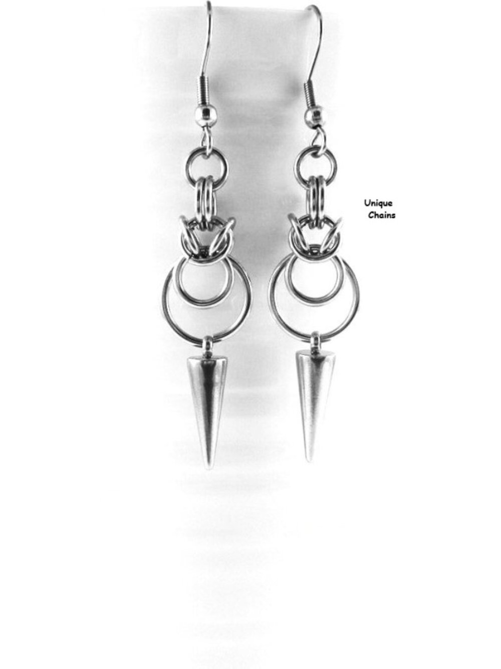 O Rings Vampire Spikes Earrings Hoops Jewelry Rocker Viking Gothic Grunge Punk